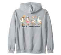 Divertido Verano Ganso Playa Pato Lindo Animal Vacaciones Surf Sudadera con Capucha