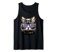 Divertido vestido para amantes de los gatos del Congo con bandera de la DRC Camiseta sin Mangas