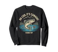 Divertido Viaje de Pesca para Hombres de Oh Cod It's Canada con Amigos Sudadera