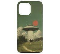 Divertido Vintage Japonés OVNI Alien Abduction Vaca Niños Adultos Carcasa para iPhone 13 Pro Max