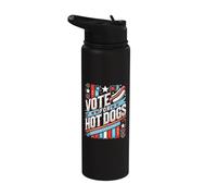 Divertido voto electoral de Estados Unidos para comida de perros calientes Stainless Steel Insulated Water Bottle