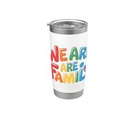Divertido: WE ARE FAMILY Cousin Crew Reunion Trip Grandpa Squad Vaso térmico de acero inoxidable de doble pared