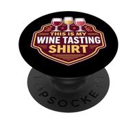Divertido Winetesting Evento Amante Goer Esta es mi cata de vinos PopSockets PopGrip Adhesivo