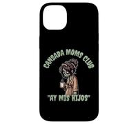 Divertido y aterrador Halloween Cansada Moms Club Ay Mis Hijos Carcasa para iPhone 14 Plus