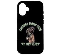 Divertido y aterrador Halloween Cansada Moms Club Ay Mis Hijos Carcasa para iPhone 16