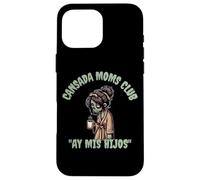 Divertido y aterrador Halloween Cansada Moms Club Ay Mis Hijos Carcasa para iPhone 16 Pro Max