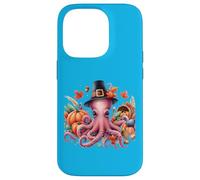 Divertido y caprichoso Octo-Peregrino de Acción de Gracias - Pulpo Carcasa para iPhone 14 Pro