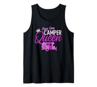 Divertido y Elegante campista Reina RV Princesa niña Camping Camiseta sin Mangas