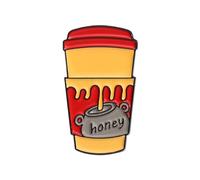 Divertido y extraño broche de taza de dibujos animados de aleación de alta calidad, accesorio único ideal para personalizar cualquier atuendo, broche de taza de dibujos animados, talla única, como se