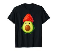 Divertido y lindo aguacate con sombrero de fresa Camiseta