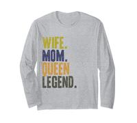 Divertido y Lindo día de la Madre, Esposa, mamá, Reina Manga Larga