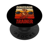 Divertido y Lindo Dinosaurio Entrenador T-Rex Amantes de la Familia Amigos niños PopSockets PopGrip Adhesivo