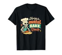 Divertido y Lindo Esqueleto Mental Hornear los Amantes de la repostería Hobby Camiseta