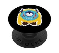 Divertido y Lindo Monstruo Feliz Risa diseño ama abrazar PopSockets PopGrip Adhesivo