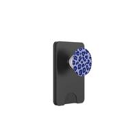 Divertido y lindo patrón de leopardo guepardo azul en azul para niñas PopSockets PopWallet para MagSafe