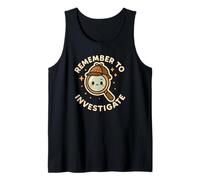 Divertido y Lindo Personaje Recuerda investigar Camiseta sin Mangas