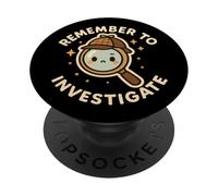 Divertido y Lindo Personaje Recuerda investigar PopSockets PopGrip Adhesivo