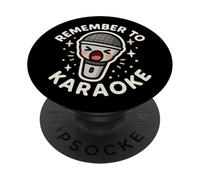 Divertido y Lindo Personaje Remember to Karaoke PopSockets PopGrip Adhesivo