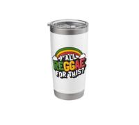 Divertido y lindo Reggae Music Rainbow, ¿Reggae para esto? Vaso térmico de acero inoxidable de doble pared