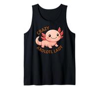 Divertido y Loco Axolotl Lady, Amante de los Animales, niñas y Mujeres Camiseta sin Mangas
