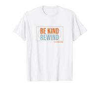 Divertido y nostálgico Be Kind Rewind en VHS Camiseta gráfica económica, Hombre, Blanco, S