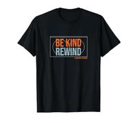 Divertido y nostálgico Be Kind Rewind en VHS Camiseta gráfica económica, Hombre, Negro, S