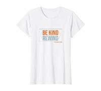 Divertido y nostálgico Be Kind Rewind en VHS Camiseta gráfica económica, Mujer, Blanco, XS