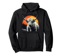 Divertido y Retro Amante de Las Vacas de Las Highlands, Pare el Coche y Veo a Fluffy Cow Sudadera con Capucha