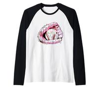 Divertido y único estampado de béisbol Camiseta Manga Raglan