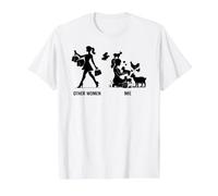 Divertido yo y Otras Mujeres Cabras y gallinas Camiseta gráfica económica, Hombre, Blanco, M