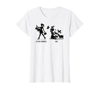 Divertido yo y Otras Mujeres Cabras y gallinas Camiseta gráfica económica, Mujer, Blanco, M