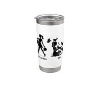 divertido yo y otras mujeres cabras y gallinas Vaso térmico de acero inoxidable de doble pared