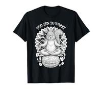 Divertido Yoga Lindo Ardilla Meditación Demasiado Zen para Preocuparse Animal Camiseta