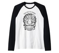 Divertido Yoga Lindo Ardilla Meditación Demasiado Zen para Preocuparse Animal Camiseta Manga Raglan