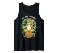 Divertido Yoga Lindo Ardilla Meditación Demasiado Zen para Preocuparse Animal Camiseta sin Mangas