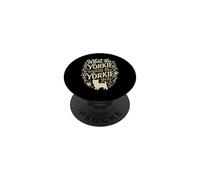 Divertido Yorkie Dog Mom Dad Yorkshire Terrier Lover PopSockets PopGrip Adhesivo