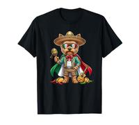 Divertido Yorkshire Terrier Cinco de Mayo para Hombre y Mujer Mexicano Camiseta
