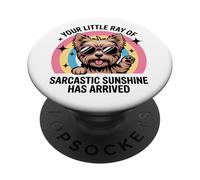 Divertido Yorkshire Terrier Tiny Boss Actitud Sarcástica Perro Mamá PopSockets PopGrip Adhesivo