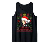 Divertido Zachary Presidente Taylor Feo suéter de Navidad Invierno Camiseta sin Mangas