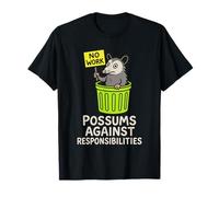 Divertido zarigüeya Caos Animal Travesuras Marsupial Papelera Panda Camiseta