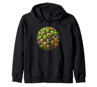 Divertido Zombie Ball Halloween Amante del Terror Sudadera con Capucha