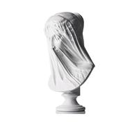 Divertidos accesorios de escritorio de 13 pulgadas, estatua de busto de dama con velo, mitología griega romana, decoración del hogar, escultura Art Deco de resina, regalo vintage
