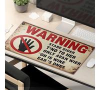 Divertidos accesorios de escritorio para el trabajo, no mirar a ella. Alfombrilla de mouse grande para escritorio