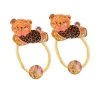 Divertidos accesorios moldeados de animales para el pelo femenino, conjuntos flexibles permanentes para niños, poseedores antideslizantes con adorable gato, lagomorfo, elefante, guarniciones de pelo