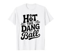 Divertidos amantes del béisbol retro Hit the Dang Ball para fanáticos Camiseta