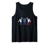 Divertidos amigos felices para hombres, mujeres, niños, divertidos y felices Camiseta sin Mangas