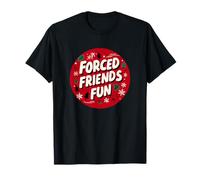 Divertidos Amigos forzados Divertidos en Estilo navideño Camiseta