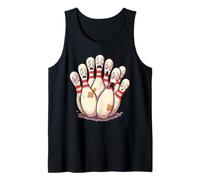 Divertidos Bolos asustados Dibujos Animados Bowling Pins Deporte Bowler Kids Camiseta sin Mangas