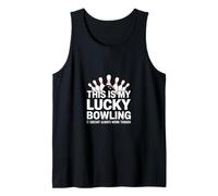 Divertidos Bolos de la Suerte Que Dicen Huelga de Bolos Camiseta sin Mangas