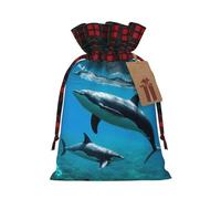 Divertidos bolsas de regalo reutilizables con estampado de delfín de animales, respetuosas con el medio ambiente, para vacaciones, bodas, fiestas